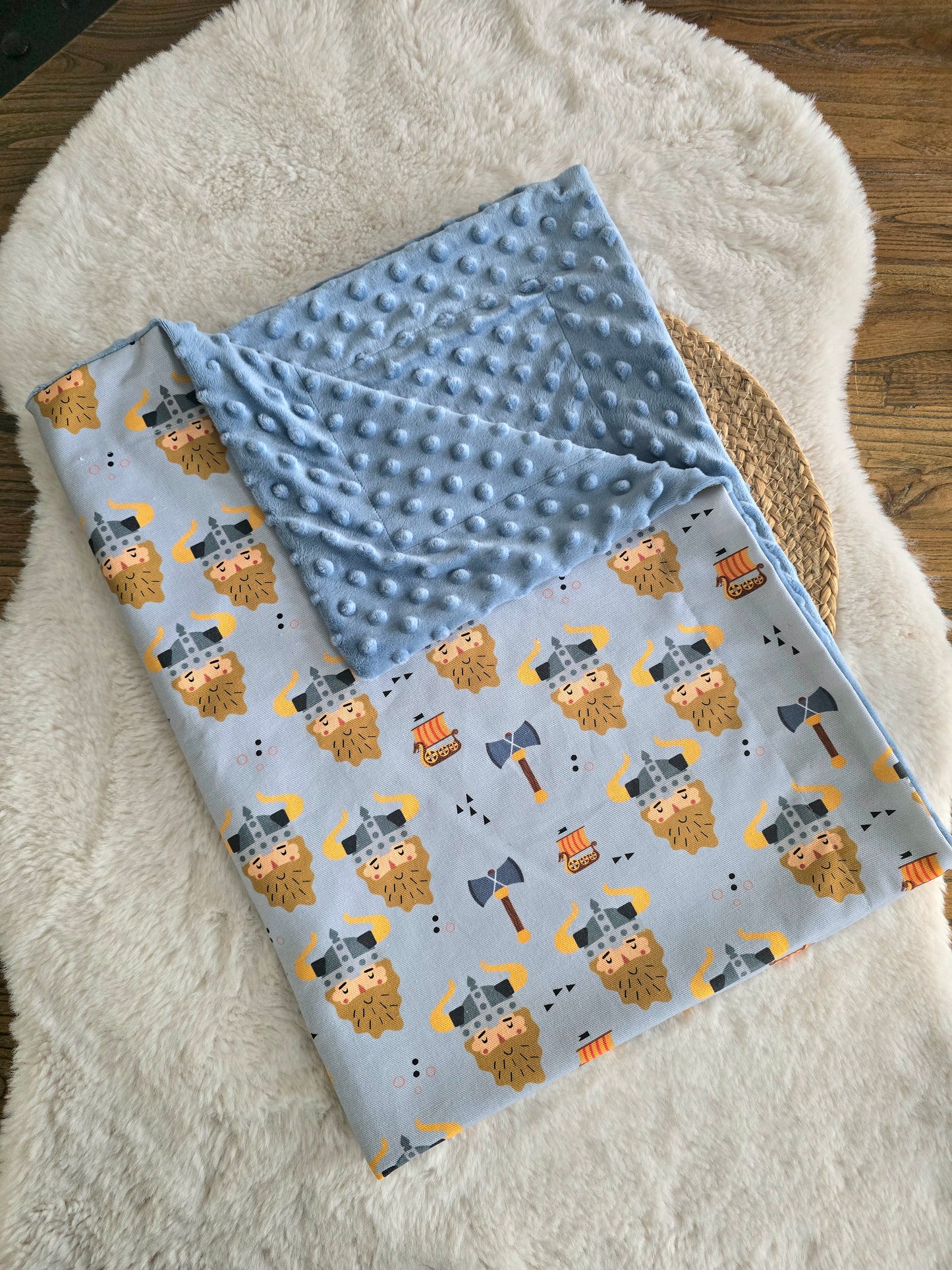 Couverture viking bleu