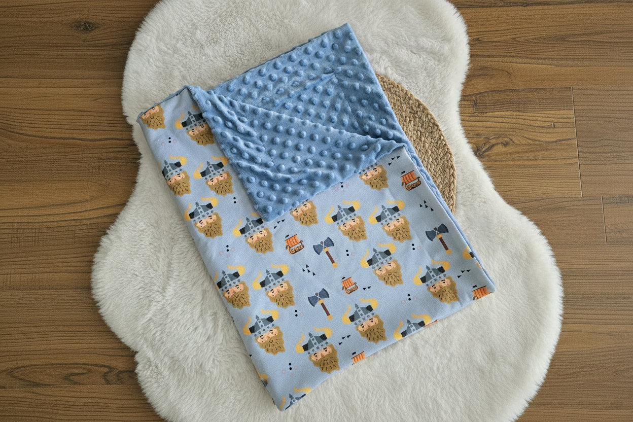 Couverture viking bleu