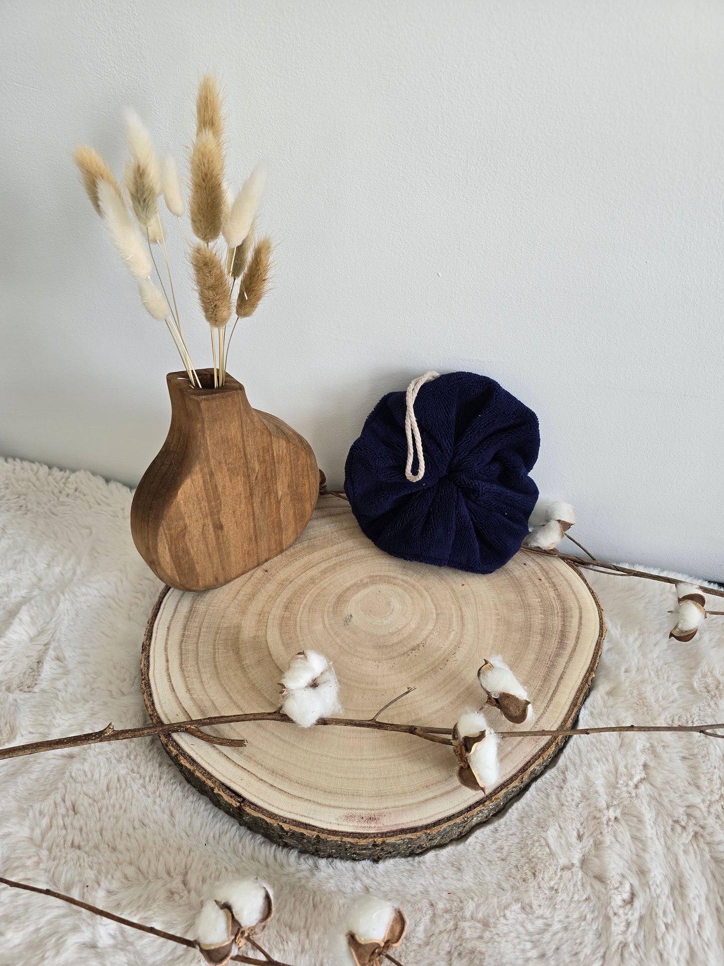 Fleur de douche bleu marine