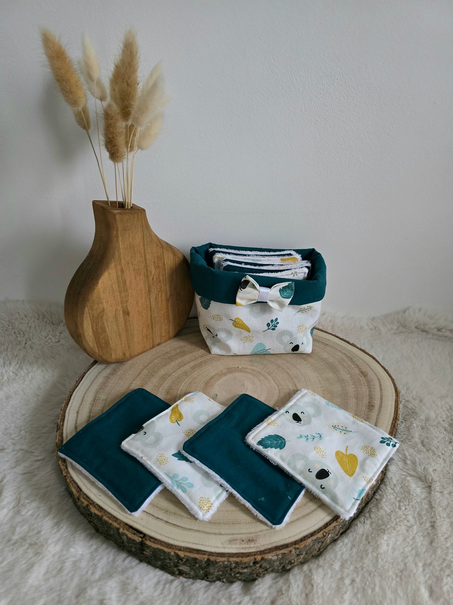 Panier 10 lingettes lavables koala