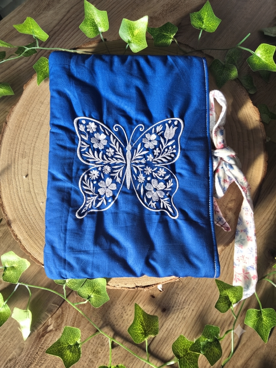 Pochette livre papillon