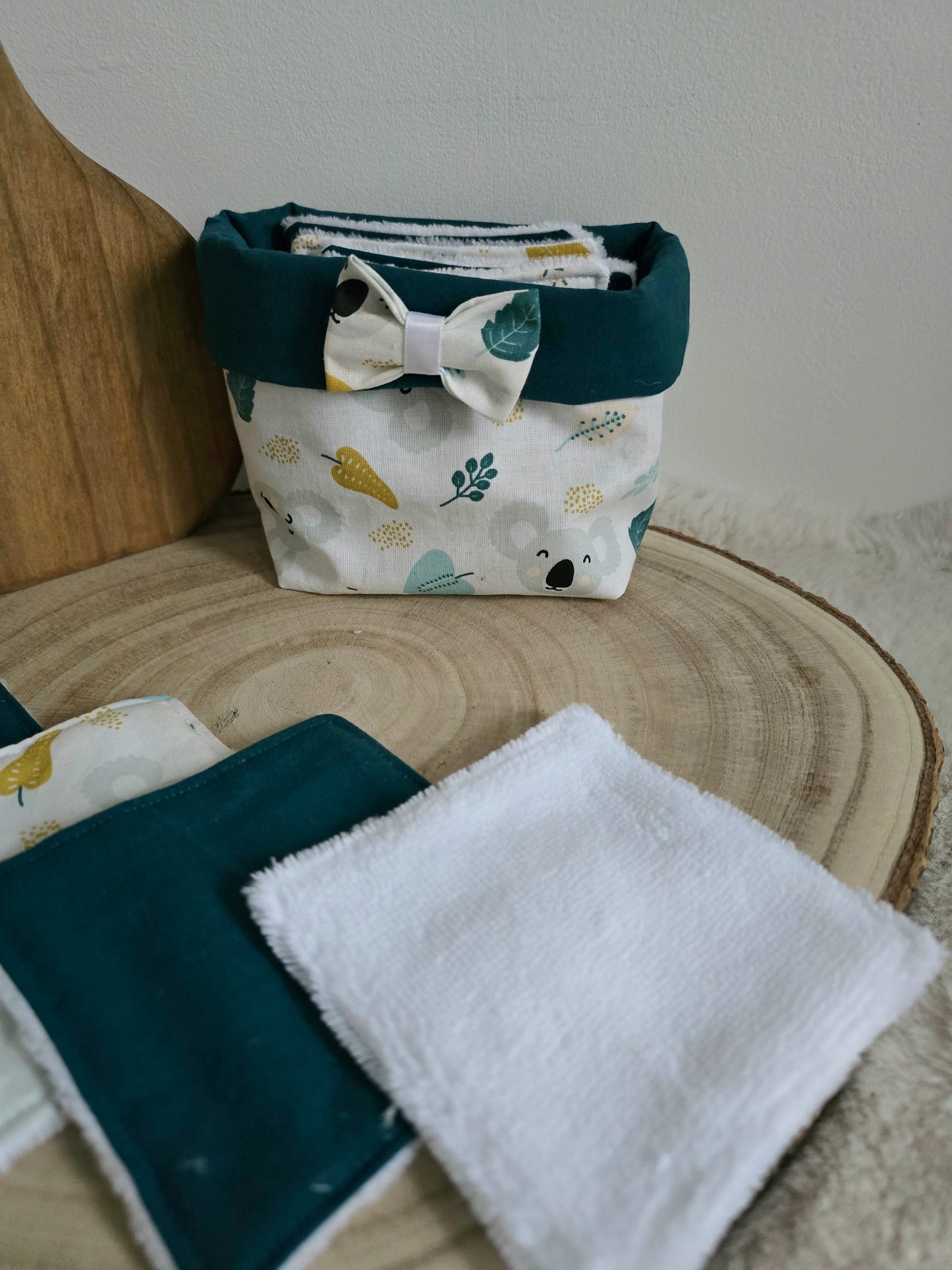 Panier 10 lingettes lavables koala