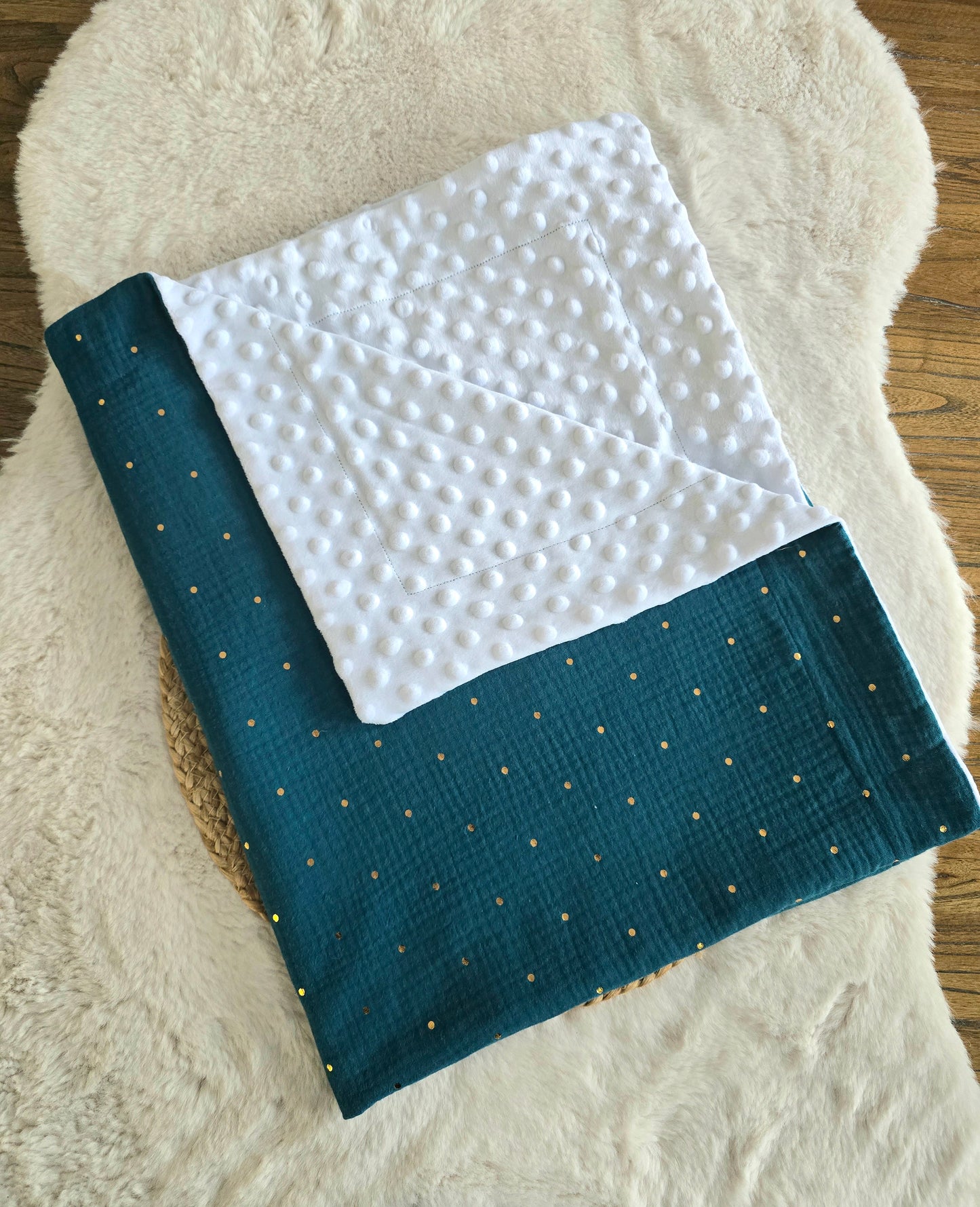 Couverture bleu canard