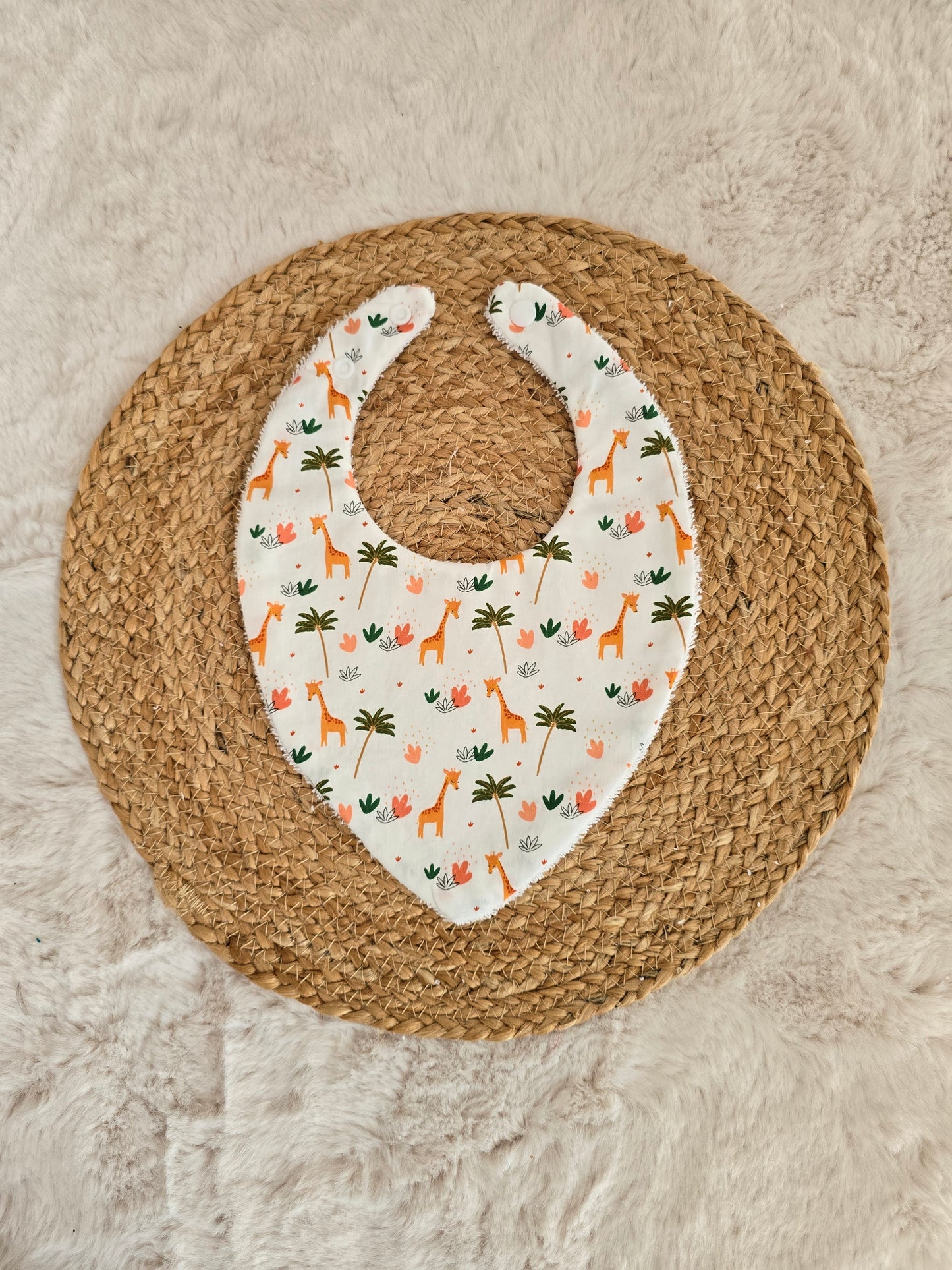 Bavoir bandana girafe