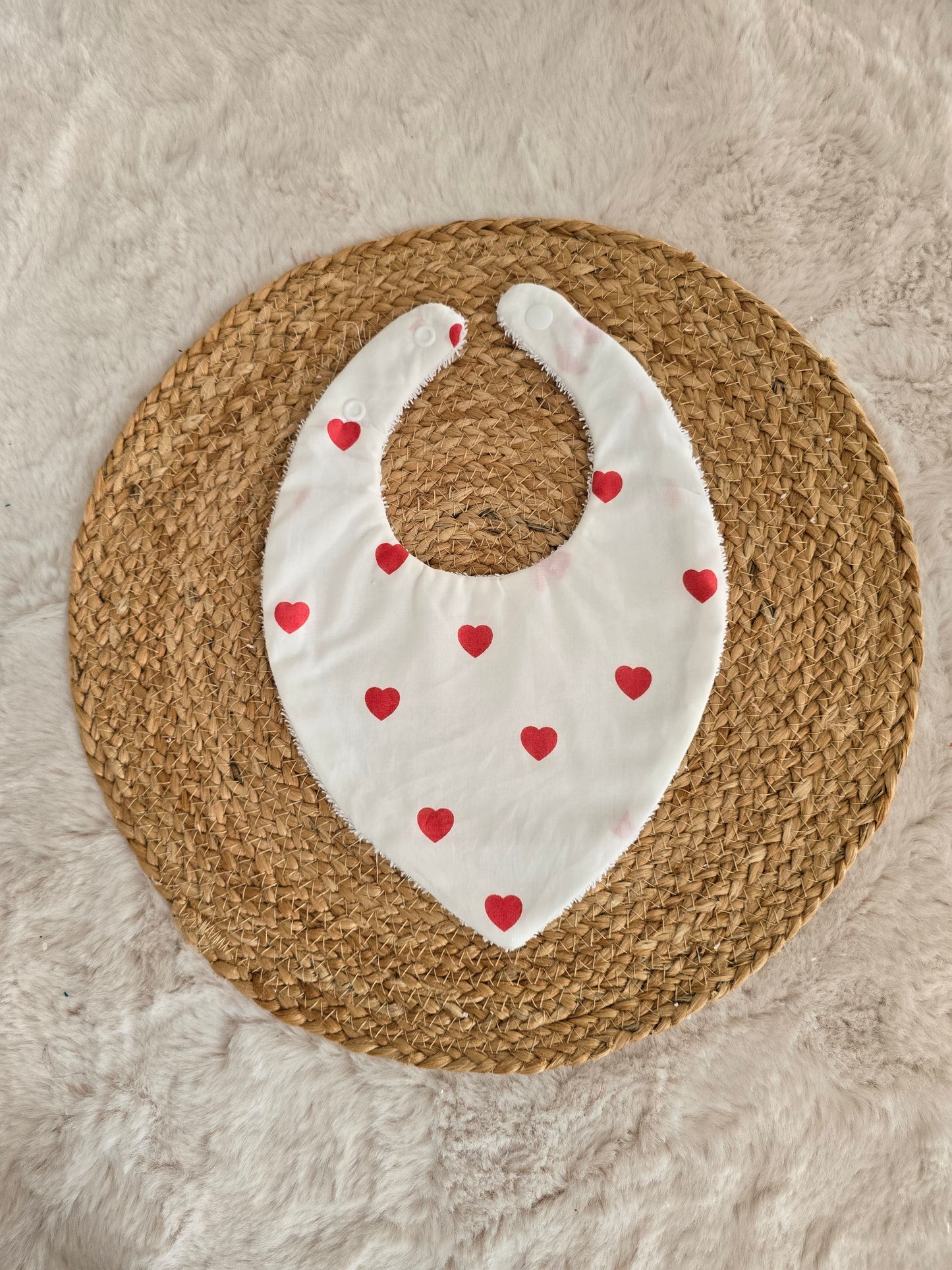 Bavoir bandana gros cœur