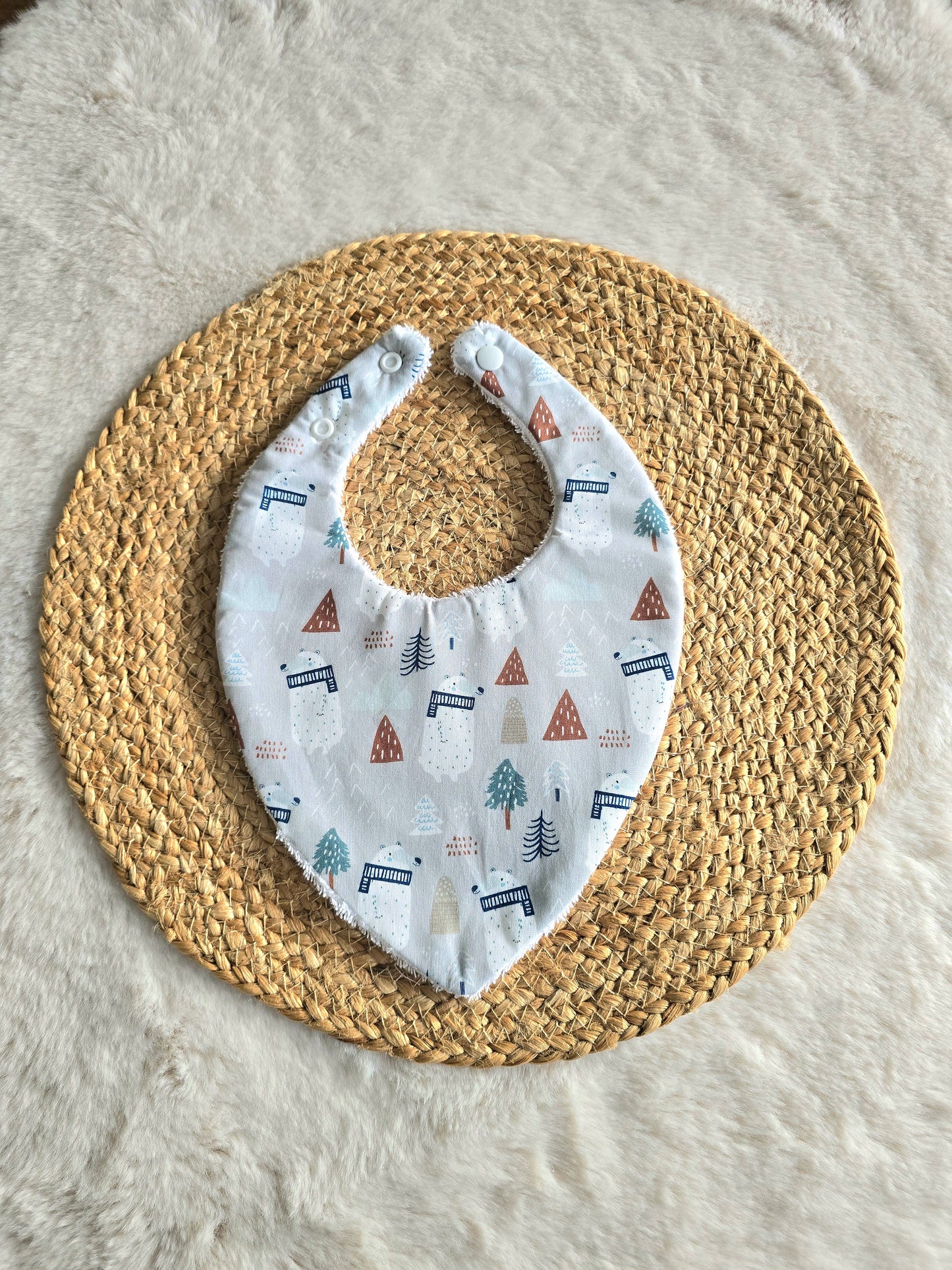 Bavoir bandana ours hiver