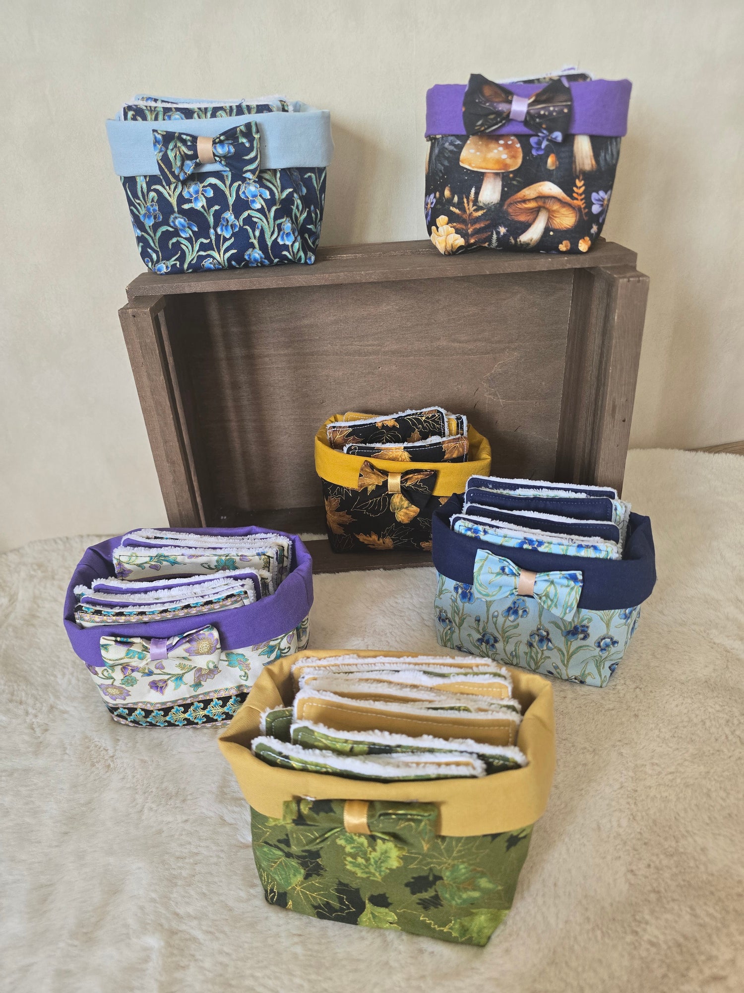 Panier lingettes lavables adultes
