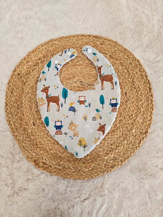 Bavoir bandana hiboux