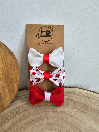 Lot de 3 nœuds fraises