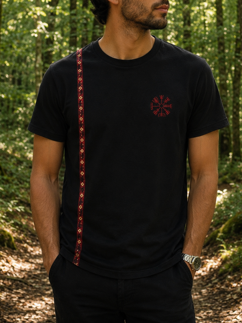 T-shirt vegvisir rouge L