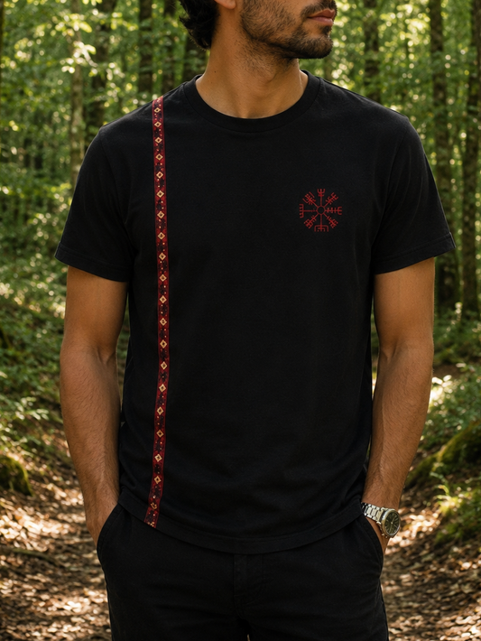 T-shirt vegvisir rouge L