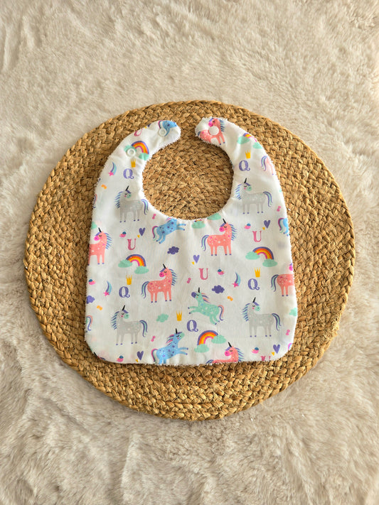 Bavoir classique licorne