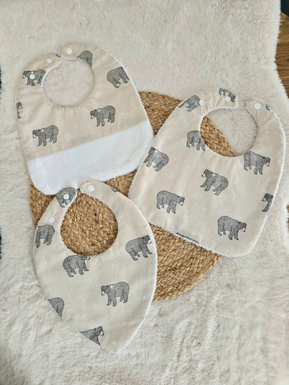 Coffret bavoirs ours