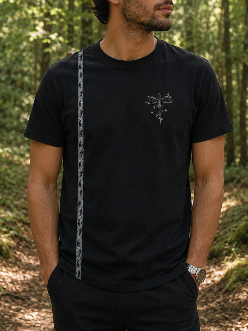 T-shirt dragon épée gris M