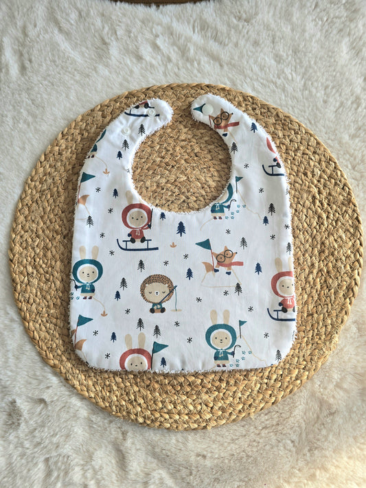 Bavoir classique lapin hiver