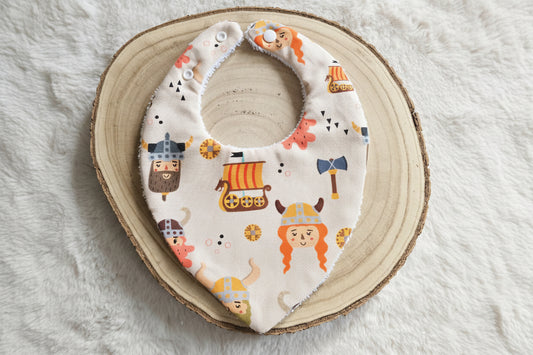 Bavoir bandana viking beige