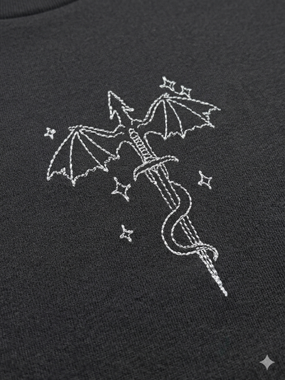 T-shirt dragon épée gris M