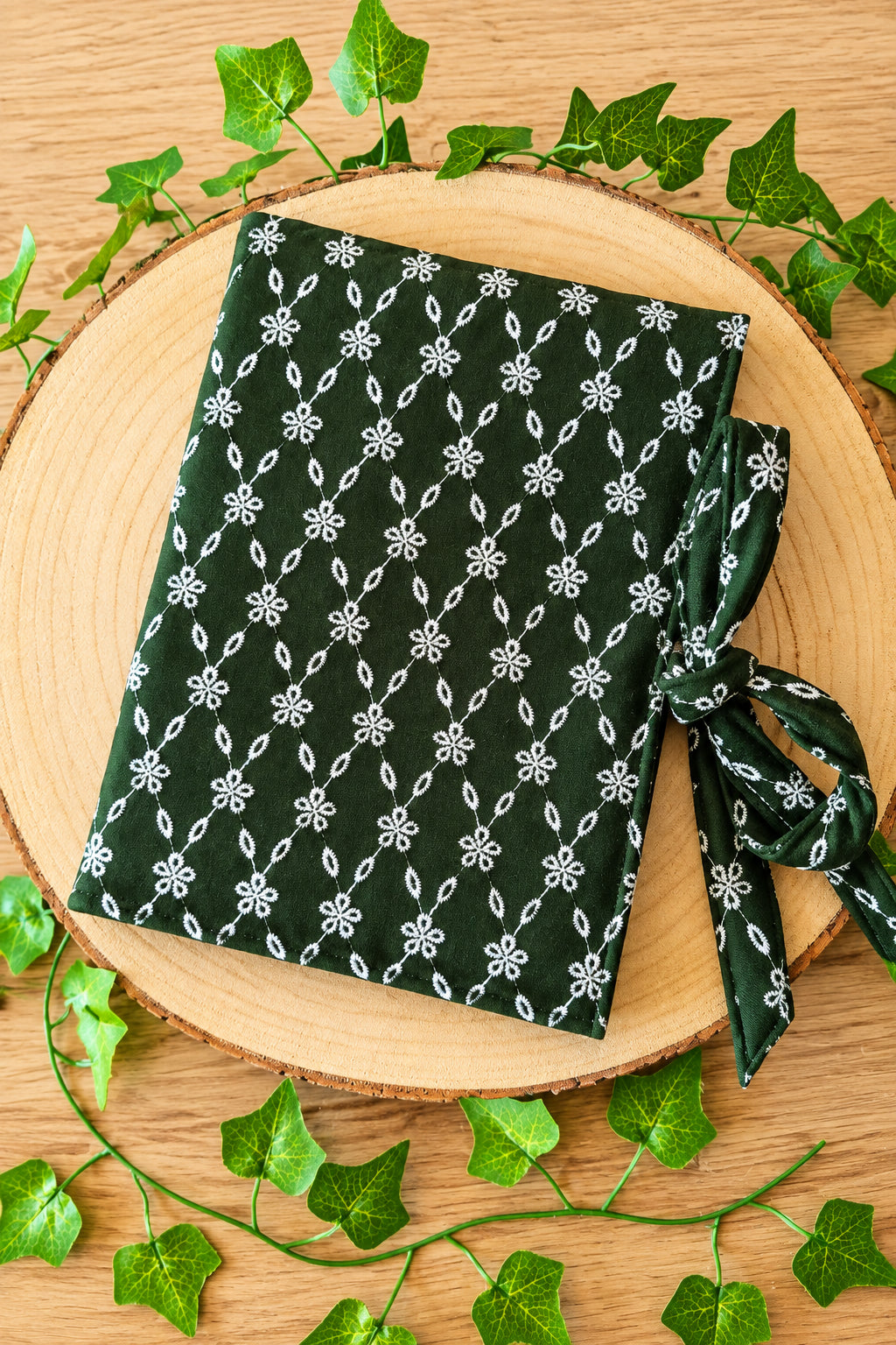Pochette livre velours vert