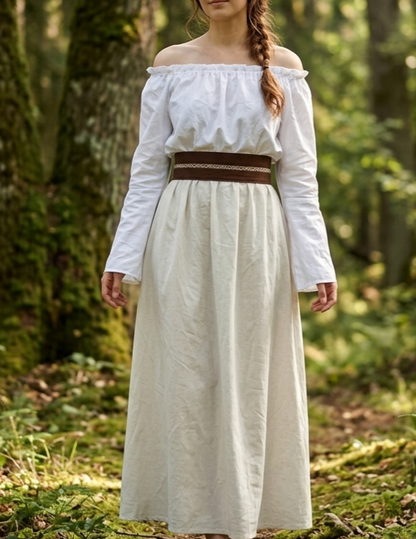 Ceinture sous poitrine marron à galon