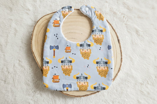 Bavoir classique viking bleu