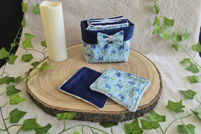 Panier 10 lingettes fleurs claires