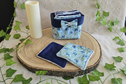 Panier 10 lingettes fleurs claires