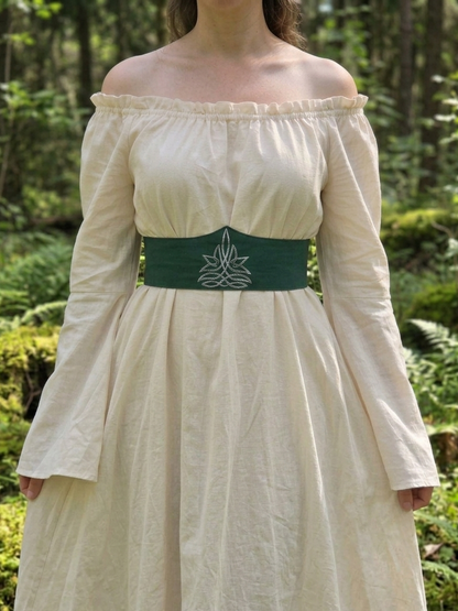 Ceinture sous poitrine verte celtique