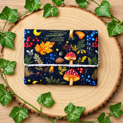 Pochette à savon champignons