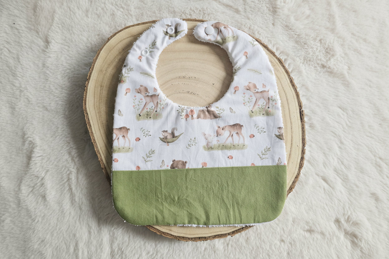 Bavoir personnalisé oursons forêt