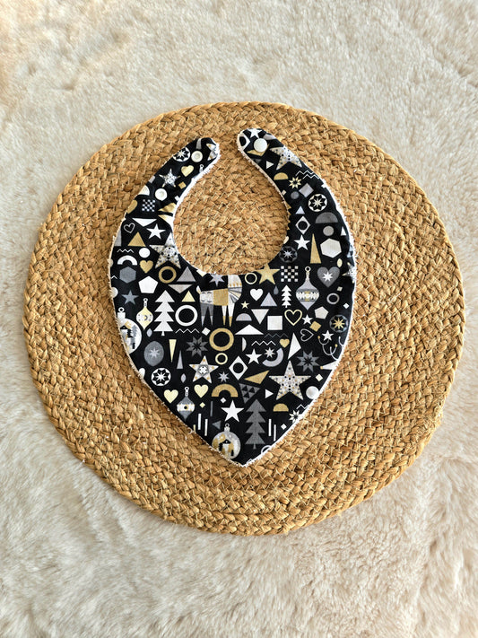 Bavoir bandana Noël noir