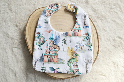 Bavoir classique dragons châteaux